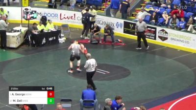 212 lbs Consi Of 32 #2 - Aiden George, Berwick vs Maximus Dell, Greenville