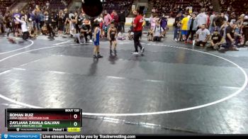 56-58 lbs Round 2 - Zayliana Zavala Galvan, La Gente Wrestling Club vs Roman Ruiz, Kiowa Indians Wrestling Club