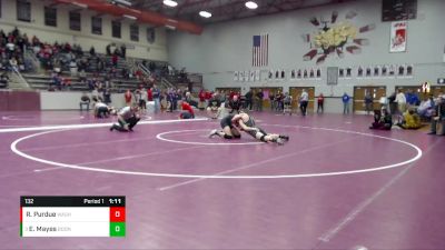 132 lbs Quarterfinal - Eli Mayes, Boonville vs Righley Purdue, Washington