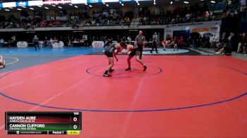 160 lbs Cons. Round 1 - CANNON CLIFFORD, Chugiak High School vs Hayden Aube, Juneau-Douglas HS