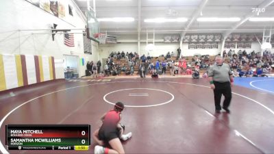 100 lbs Quarterfinal - Samantha McWilliams, Horizon vs Maya Mitchell, Boulder Creek