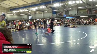 75+80 Round 1 - Christian Wright, Crusader Wrestling Club vs Brian Bolton, Harpeth Takedown Club