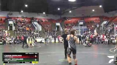 100 lbs Cons. Round 4 - Mickey McClelland, Howell Hurricanes vs Camdin Geerlings, Byron Center