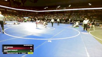 144 Class 2 lbs Quarterfinal - Jet Brown, Odessa vs Dawson Manley, Seneca