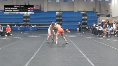 160 lbs Cons. Round 3 - Shannon Fratus, Unattached vs Haylie Briscoe, Delaware State