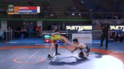 57 kg Nurislam SANAYEV, KAZ vs Ali M M ABURUMAILA, PLE
