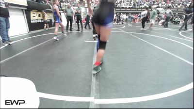 98 lbs Semifinal - Emerson Rollings, Tulsa Blue T Panthers vs Julianna Poff, Harrah Little League Wrestling
