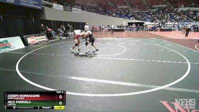 6A-120 lbs Champ. Round 2 - Nico Farinola, Lincoln vs Joseph Borraggine, North Medford