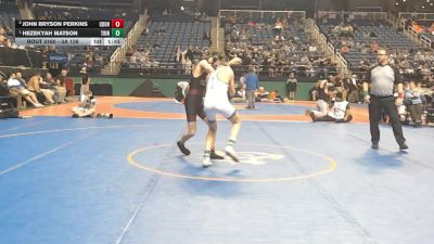3A 138 lbs 1st Place Match - Hezekyah Matson, Trinity High School vs John Bryson Perkins, Charles D. Owen High School