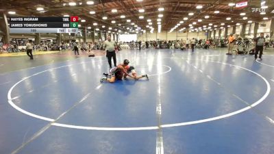 105 lbs Round 2 (10:45am Saturday) - Hayes Ingram, Gotcha Blue vs James Yonushonis, Minion Black