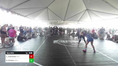 123 lbs Consi Of 16 #2 - Lauren Espinosa, Coachella Valley WC vs Alexis Brown, Warhammer Wc