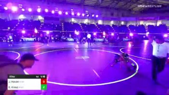 65 lbs Quarterfinal - Jace Hauan, Bear Cave vs Ethan Krauz, Aywc