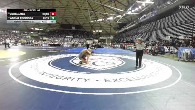 Boys 1A 126 lbs Cons. Round 2 - Adrian Espinoza, Wapato vs Zeke James, Hoquiam