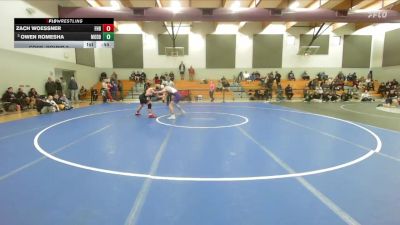 Boys 152 lbs Cons. Round 2 - Owen Romesha, Modoc Boys vs Zach Woessner, Foothill Boys