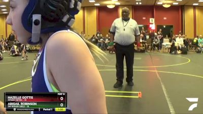 90 lbs Round 4 (6 Team) - Hazelle Gottis, MYWAY Metro vs Abigail Robinson, SW Region Girls