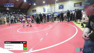 80 lbs Rr Rnd 3 - Peyton Sanders, Bristow Wrestling vs Grayson Stultz, Caney Valley Wrestling