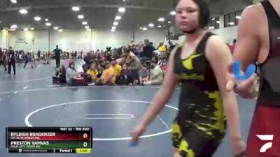 133 lbs Cons. Round 1 - Ryleigh Bragenzer, U.P. Elite Wrestling vs Preston Vamvas, Imlay City Youth WC