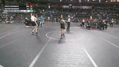 95 lbs Consi Of 8 #1 - Rocco DeAngelis, Wrecking Crew Wrestling Academy vs Dexter Toporoff, The Outsiders