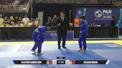 Salvador Molina vs Silas Win Flanders Sims 2025 Pan Kids Jiu-Jitsu IBJJF Championship