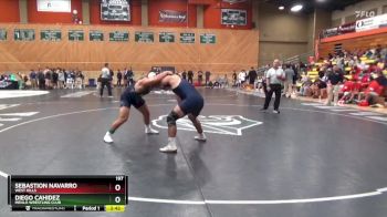 197 lbs Champ. Round 2 - Sebastion Navarro, West Hills vs Diego Cahidez, Menlo Wrestling CLub