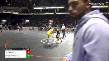 120 lbs 3rd Place - Miah Zuniga, Toppenish vs Nicky Olmstead, Newberg