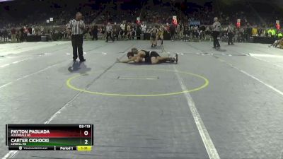 D2-113 lbs Semifinal - Payton Paguada, Allendale HS vs Carter Cichocki, Lowell HS