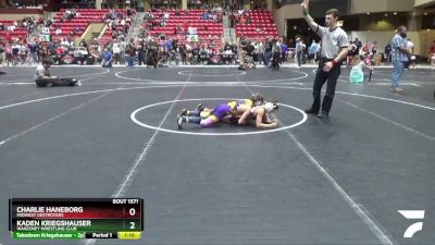 72 lbs Cons. Round 4 - Kaden Kriegshauser, WaKeeney Wrestling Club vs Charlie Haneborg, Midwest Destroyers