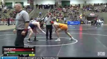 A 220 lbs Champ. Round 1 - Caleb Wolfe, Pigeon Forge vs Caleb Meeks, Page