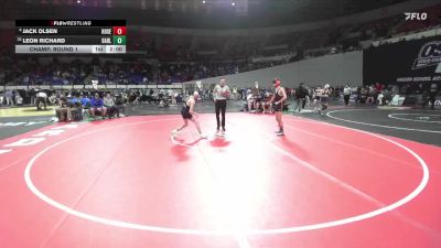 6A Boys 120 lbs Champ. Round 1 - Jack Olsen, Roseburg Boys vs Leon Richard, Barlow Boys