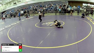 10U Boys - 56 lbs Champ. Round 2 - Daniel Yun, Level Up Wrestling Center vs Tristin Seeders, Derby City Legends - LLC