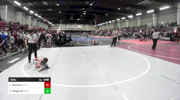 50 lbs Semifinal - Landon Romero, Monte Vista Takedown Club vs Traceyn Wagoner, Badlands Elite