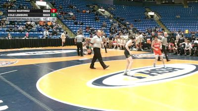106 lbs Quarterfinals (8 Team) - Diego Martinez, Woodstock (Marian) vs Cole Lemburg, New Lenox (Providence Catholic)