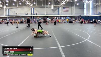 72 lbs Round 2 (6 Team) - Brody Codd, Headhunters vs Logan Bonfilio, CTWHALE