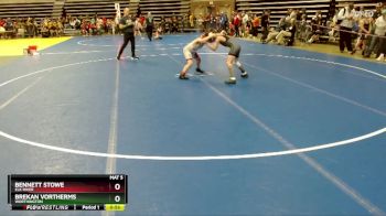 100 lbs Champ. Round 1 - Bennett Stowe, Elk River vs Brekan Vortherms, Worthington