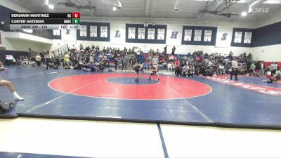 100 lbs Cons. Semi - Carter Hatzman, Aliso Nigel Wrestling Club vs Benjamin Martinez, Rancho Cucamonga