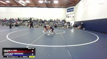 103 lbs Round 3 - Angelique Cervantes, Menlo College vs Graciela Caro, Skyline