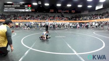60 lbs Quarterfinal - Maximus Crawford, Southmoore SaberCats Wrestling vs Rhett Brown, Tecumseh Youth Wrestling