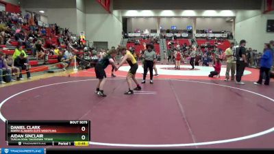 130 lbs Cons. Round 2 - Daniel Clark, North Alabama Elite Wrestling vs Aidan Sinclair, Tuscaloosa Takedown Titans