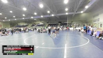 120 lbs Semifinal - Keagan Grange, Ridgeline Riverhawks vs Braydee Winterton, Union High School
