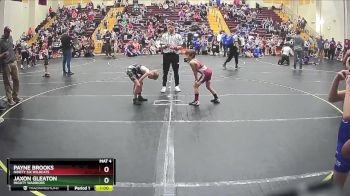 66 lbs Cons. Semi - Payne Brooks, Ninety Six Wildcats vs Jaxon Gleaton, Mighty Warriors