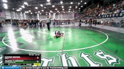 62-63 lbs Round 2 - Maddix Clairmont, Cottonwood WC vs Aayden Brown, INWTC