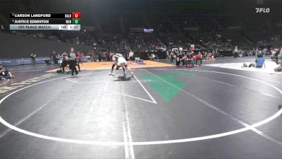 5A Boys 215 lbs 1st Place Match - Carson Langford, Dallas Boys vs Justice Edmiston, West Albany Boys