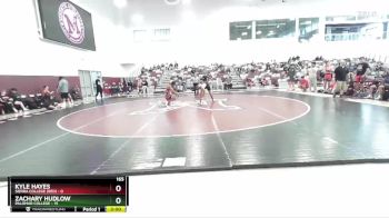 165 lbs Round 3 (3 Team) - Kyle Hayes, Sierra College (RED) vs Zachary Hudlow, Palomar College