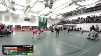 130 lbs Cons. Round 3 - Wendy Serrano, Cathedral City vs Anette Fuentes, Los Altos