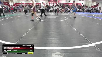 132 lbs Champ. Round 2 - Bennet Lomangino, Menlo-Atherton vs Thunder Lewis, Clovis