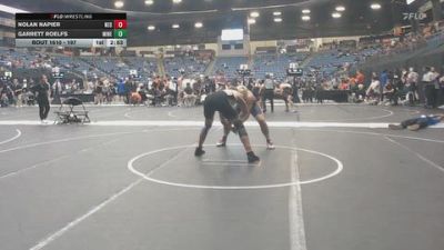 197 lbs Quarterfinal - Nolan Napier, Northeastern Oklahoma A&M vs Garrett Roelfs, Midland (Neb.)