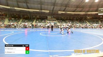 84 lbs Round Of 32 - Nash Denison, Cowboy Wrestling Club vs Graeme Brown, Purler Wrestling, Inc