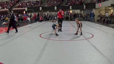 46 lbs Quarterfinal - Ridge Rohrer, Powell Wrestling Club vs Samson Rauch, Mine Yard Dogs Wrestling Club