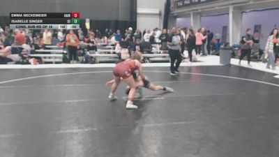 135 lbs Cons. Sub-rd Of 16 - Emma Beckemeier, Harrisonville vs Isabelle Singer, ISI