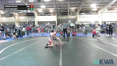 64 lbs Quarterfinal - Gunnar Brown, Duncan Demon Wrestling vs Lucas Orlando, SEO Wrestling Club